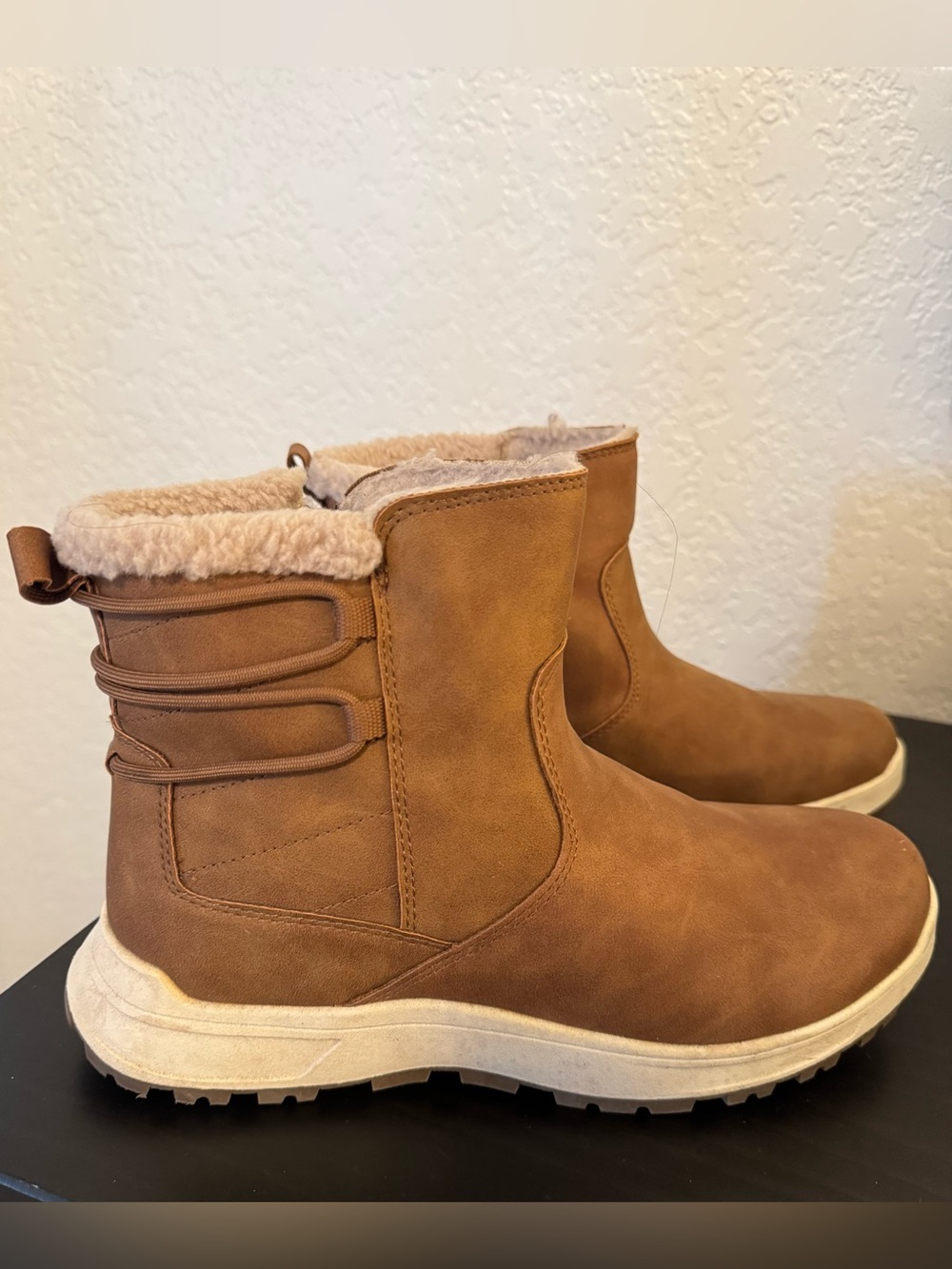 Eddie Bauer Tan Ankle Winter Boots Style SIREN
